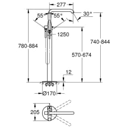 Grohe Essence New Yerden Küvet Bataryası - 25248DC1 görsel 2