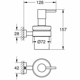 Grohe Essentials Cube New Sıvı Sabunluk - 40756001 görsel 2