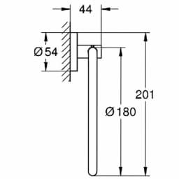 Grohe Essentials Siyah Halka Havluluk - 1024612430 görsel 2