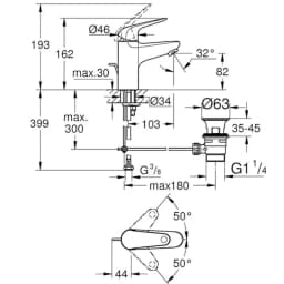 Grohe Euroeco Tek Kumandalı Lavabo Bataryası - 23262001 görsel 2