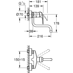 Grohe Eurosmart 2021 Tek Kumandalı Eviye Bataryası - 31391003 görsel 2