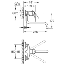 Grohe Eurosmart 2021 Tek Kumandalı Eviye Bataryası - 32224003 görsel 2