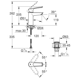 Grohe Eurosmart 2021 Tek Kumandalı Lavabo Bataryası - 23981003 görsel 2