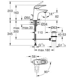 Grohe Eurostyle 2015 Tek Kumandalı Lavabo Bataryası - 23374003 görsel 2