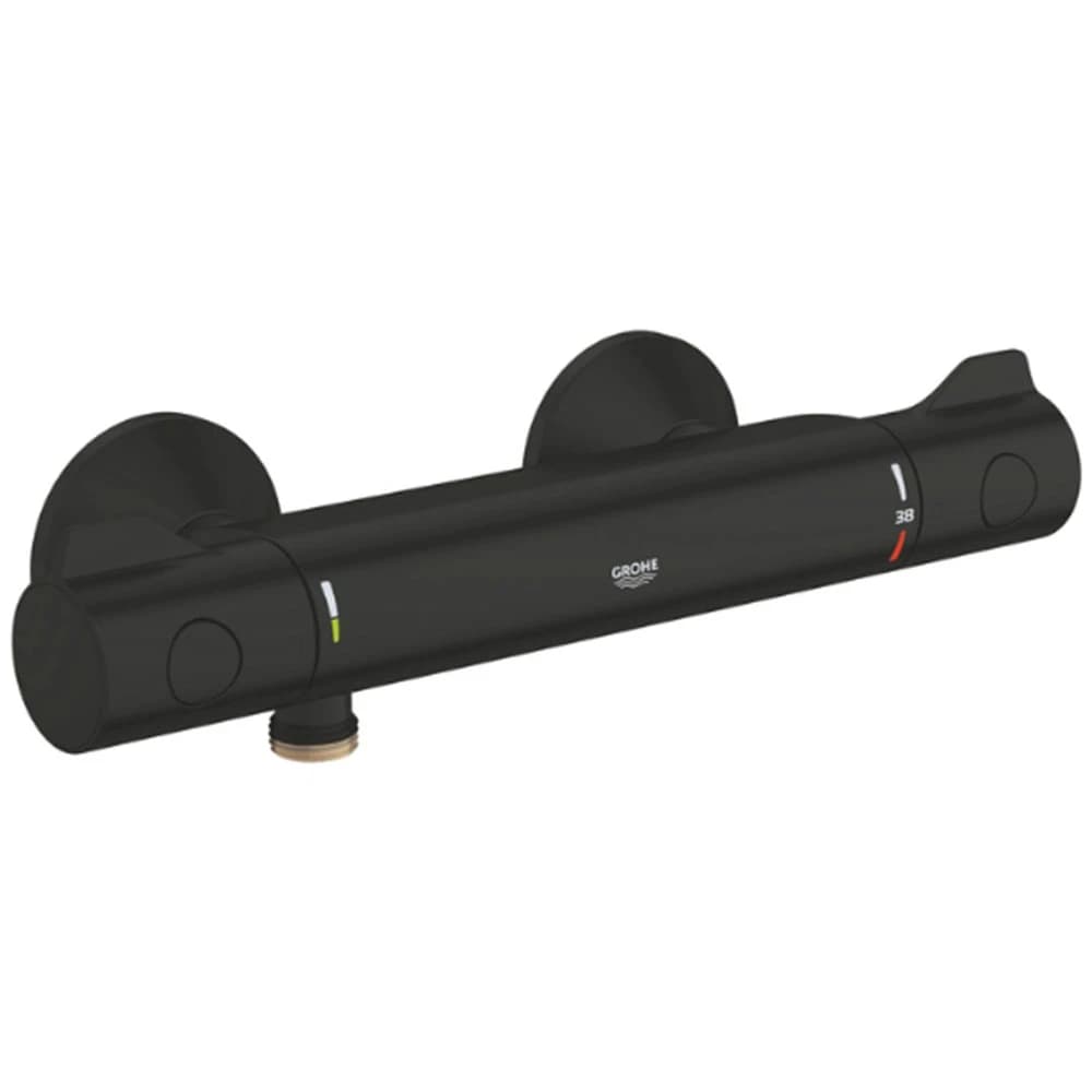 Grohe Grohtherm 800 Termostatik Siyah Duş Bataryası - 1022022430