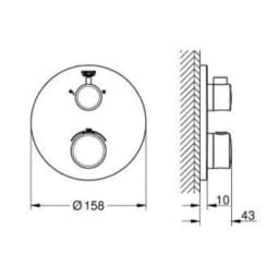 Grohe Grohtherm Termostatik Siyah Banyo-Duş Bataryası - 1022082430 görsel 2