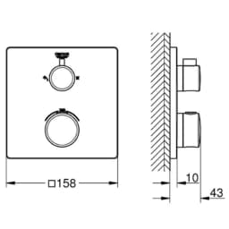 Grohe Grohtherm Termostatik Siyah Banyo-Duş Bataryası - 1022092430 görsel 2