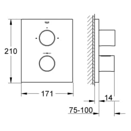 Grohe Grohtherm Yollu Yön Değiştiricili Banyo Bataryası - 27618000 görsel 2