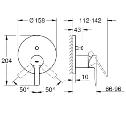 Grohe Lineare New Ankastre Banyo-Duş Bataryası - 24064DC1 görsel 2