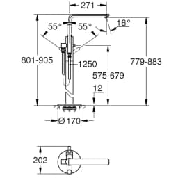 Grohe Lineare New Yerden Nikel Küvet Bataryası - 23792AL1 görsel 2