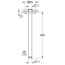 Grohe Rainshower Duş Başlığı Dirseği - 27485000 görsel 2