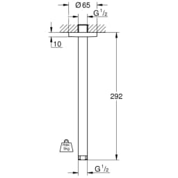 Grohe Rainshower Duş Başlığı Dirseği - 28497000 görsel 2
