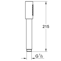 Grohe Sena Tek Fonksiyonlu El Duşu - 28034000 görsel 2