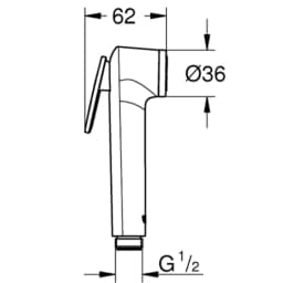 Grohe Tempesta-F Trigger 1 Akışlı Spray El Duşu - 28020L01 görsel 2
