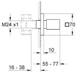 Grohe Universal Cube Ankastre Stop Valf - 19910000 görsel 2