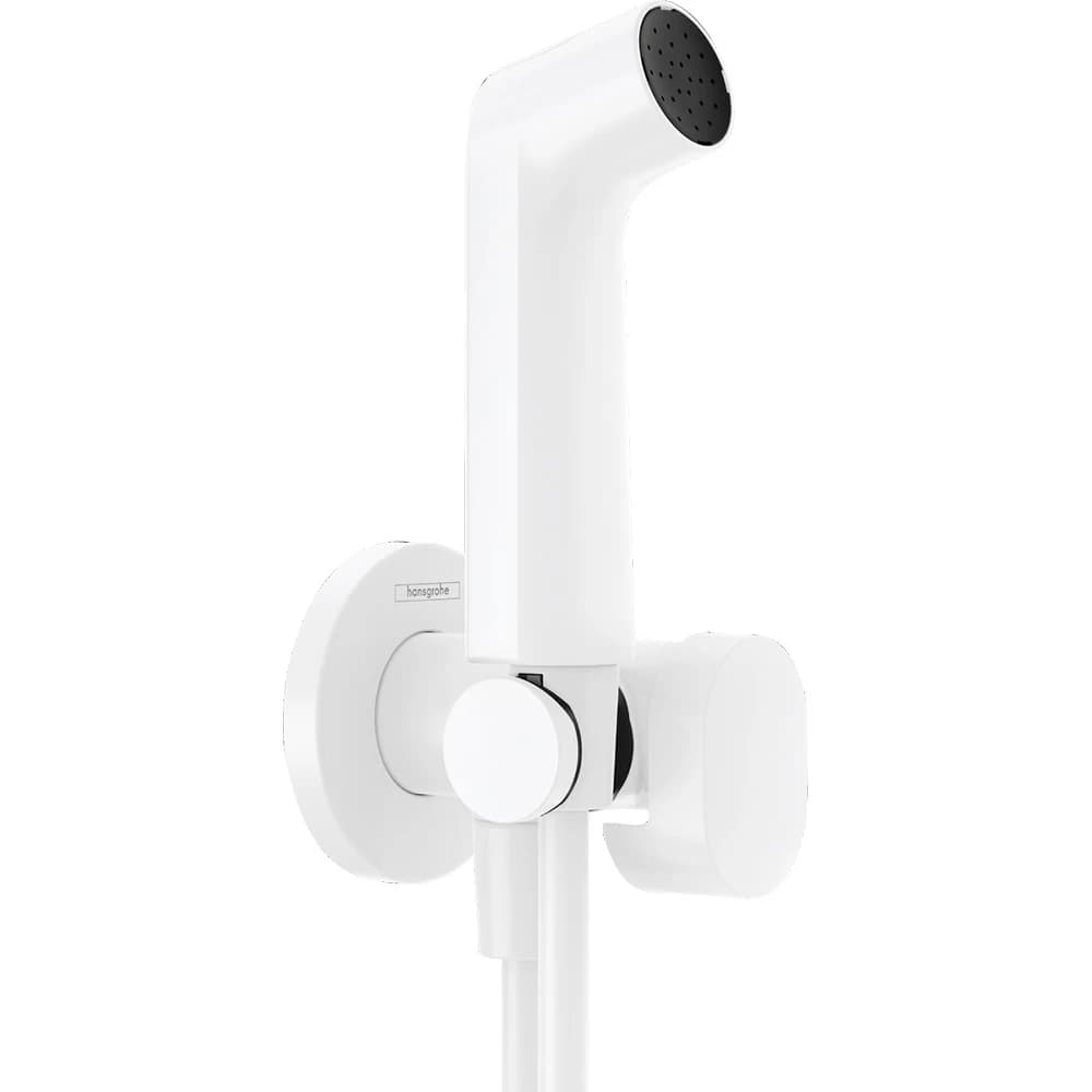 Hansgrohe Bidette El Duşu 1jet EcoSmart+ S Soğuk Su İçin Duş Askısı ve Satin Beyaz 125 Cm Duş Hortumu ile 29230700