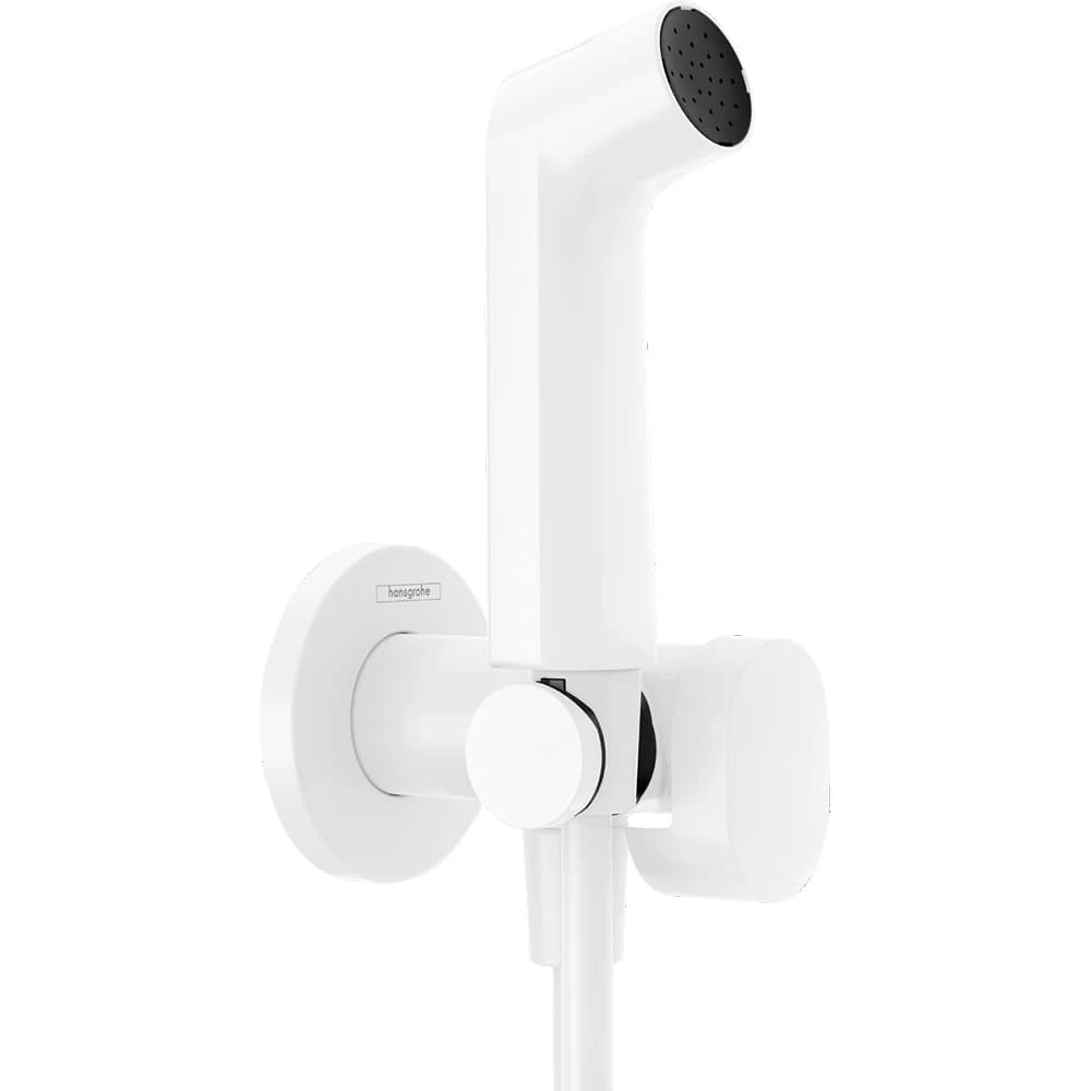 Hansgrohe Bidette El Duşu 1jet S EcoSmart+ Sıcak-Soğuk Su İçin Duş Askısı ve Satin Beyaz 125 Cm Duş Hortumu İle 29232700