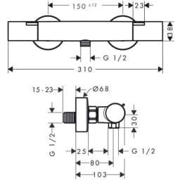 Hansgrohe Ecostat Fine Duş Termostatı - 13324000 görsel 2