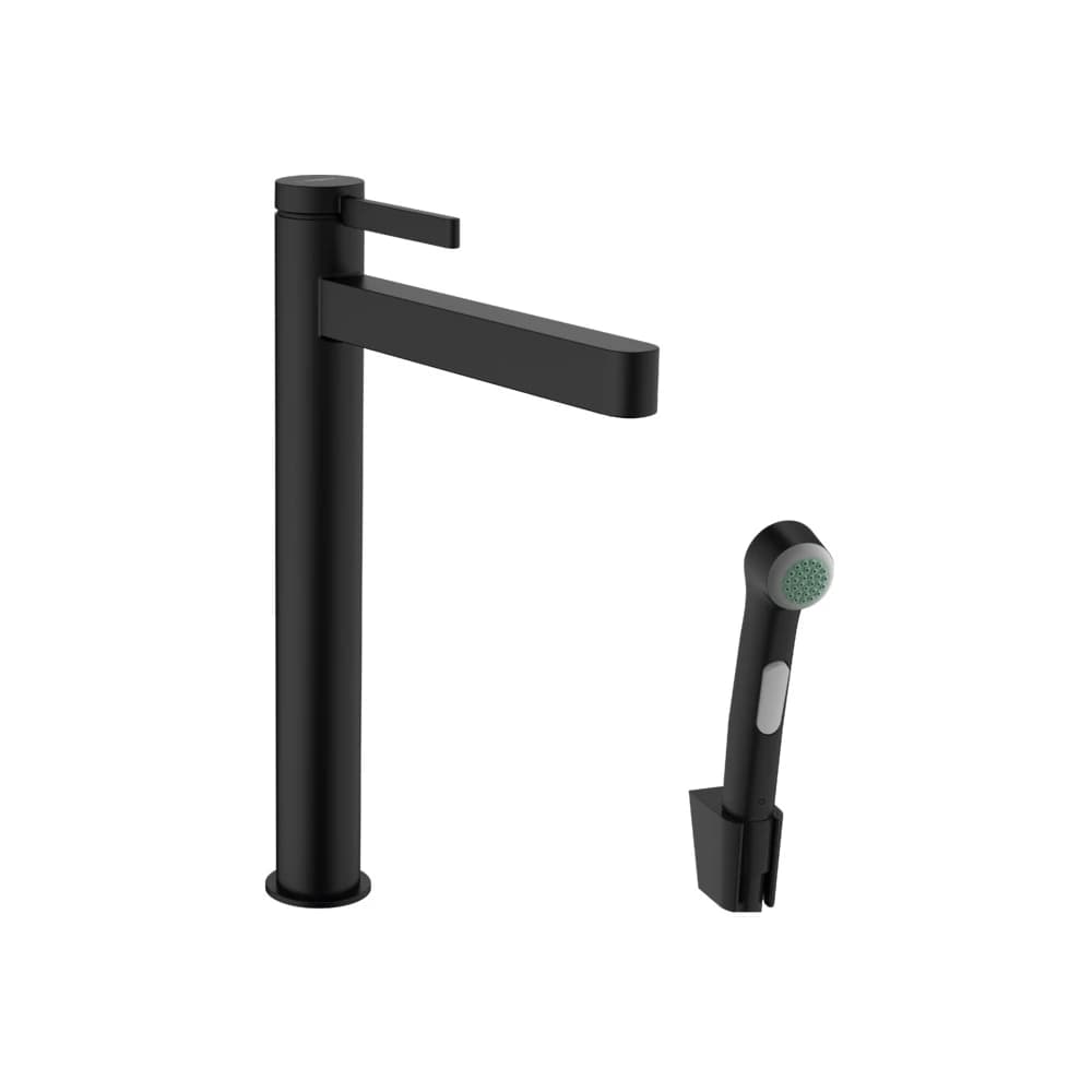 Hansgrohe Finoris Tek Kollu Mat Siyah Lavabo Bataryası