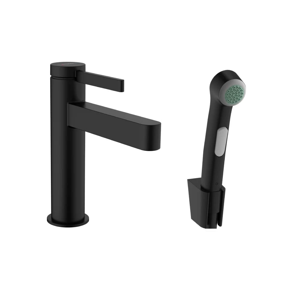 Hansgrohe Finoris Tek Kollu Satin Siyah Lavabo Bataryası