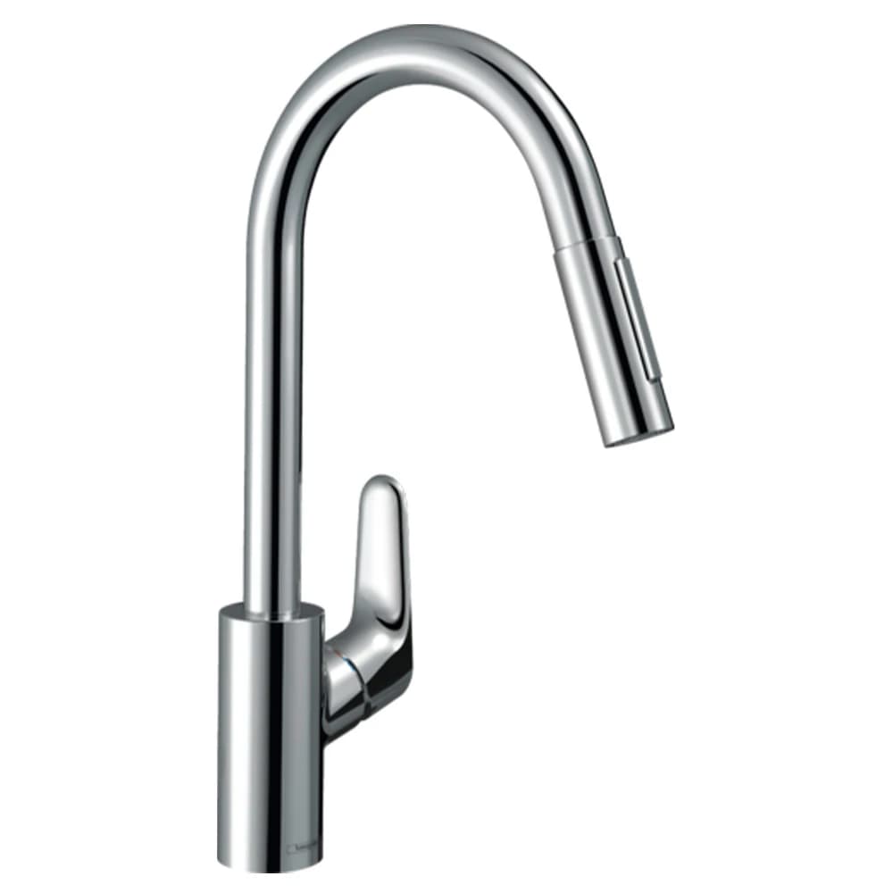 Hansgrohe Focus Tek kollu Mutfak Bataryası 240 Çekilebilir Çıkış Ucu Krom