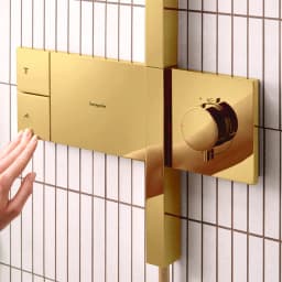 Hansgrohe Raindance Alive Q 210/340 1jet EcoSmart Parlak Altın Duş Kolonu - 24581990 görsel 2