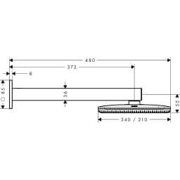 Hansgrohe Raindance Alive Q 210/340 2jet EcoSmart Satin Beyaz Tepe Duşu - 24551700 görsel 4