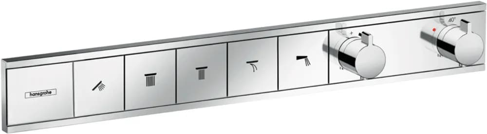 Hansgrohe RainSelect 5 Çıkış İçin Termostatik Ankastre Banyo Bataryası - 15384000