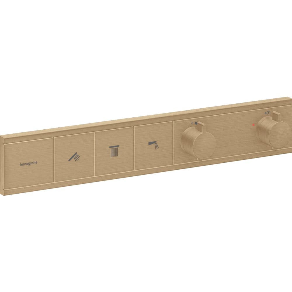 Hansgrohe RainSelect 3 Çıkış İçin Mat Bronz Termostatik Ankastre Banyo Bataryası - 15381140