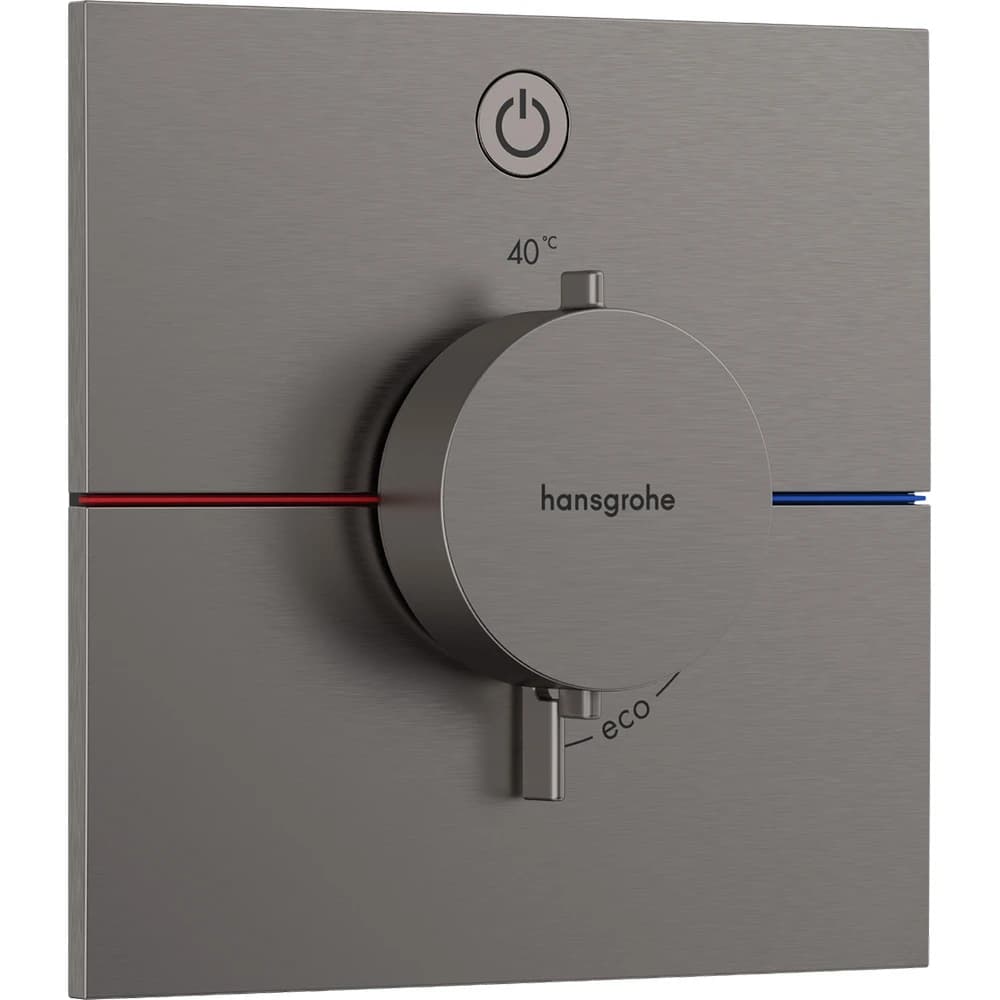 Hansgrohe ShowerSelect Comfort E Mat Siyah Krom 1 Çıkış İçin Ankastre Termostat 15571340