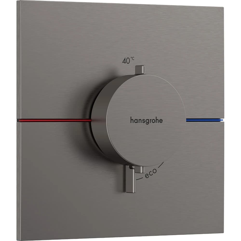 Hansgrohe ShowerSelect Comfort E Mat Siyah Krom Ankastre Termostatik Banyo Bataryası 15574340