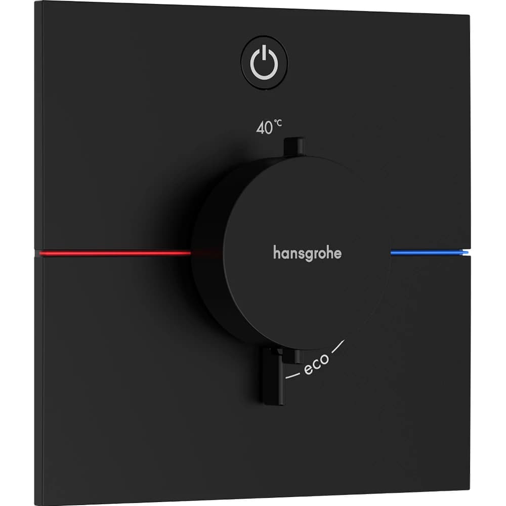 Hansgrohe ShowerSelect Comfort E Satin Siyah 1 Çıkış İçin Ankastre Termostatik Banyo Bataryası 15571670
