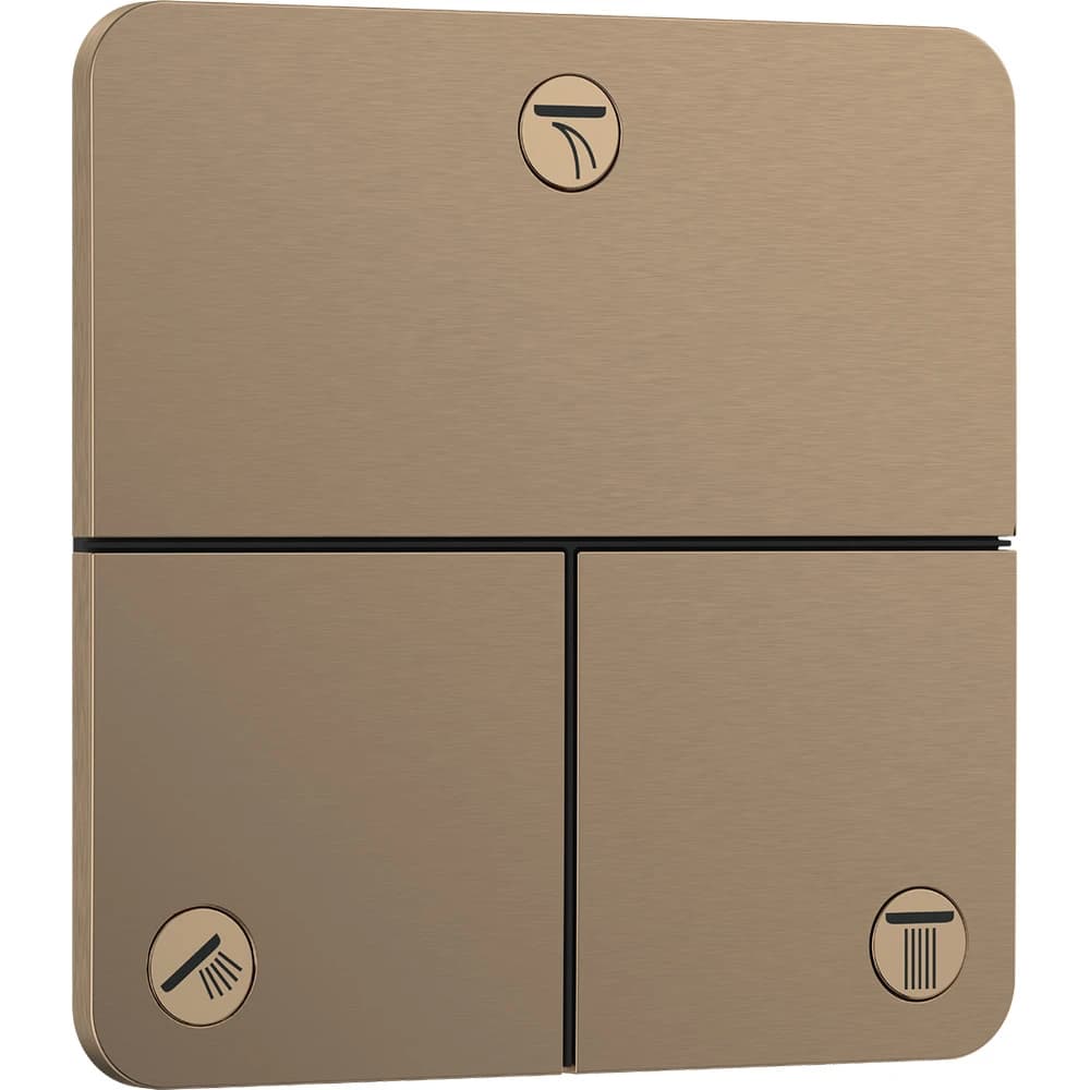Hansgrohe ShowerSelect Comfort Q Mat Bronz Valf Ankastre 3 Çıkış İçin Termostatik Banyo Bataryası 15587140