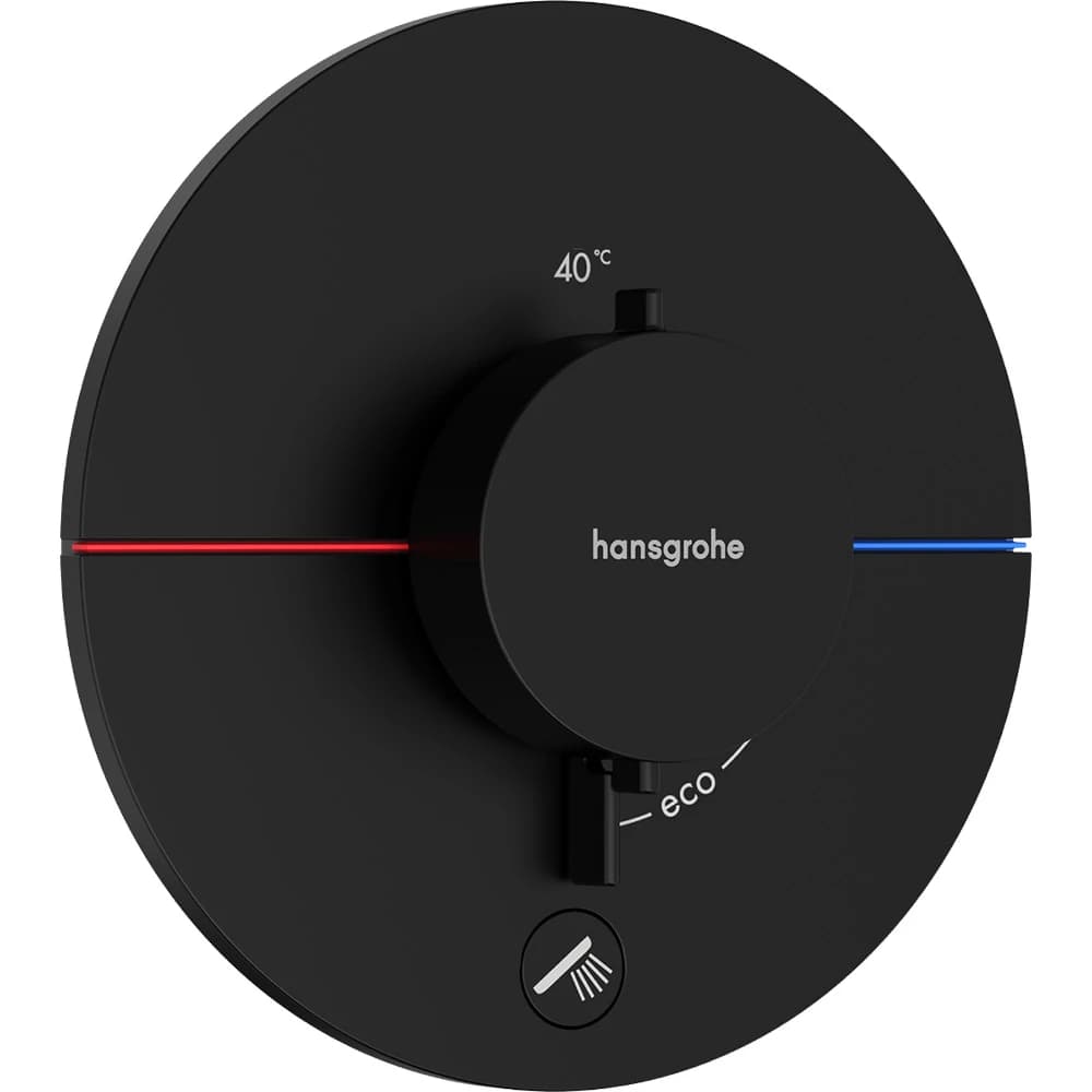 Hansgrohe ShowerSelect Comfort S Satin Siyah 1 Çıkış ve İlave Çıkış İçin Ankastre Termostatik Banyo Bataryası 15562670