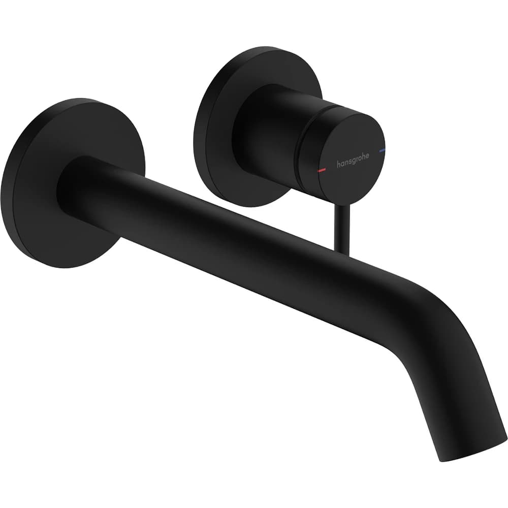 Hansgrohe Tecturis S Ankastre Duvara Monte EcoSmart+ 22,5 Cm Gaga İle Satin Siyah Tek Kollu Lavabo Bataryası 73351670