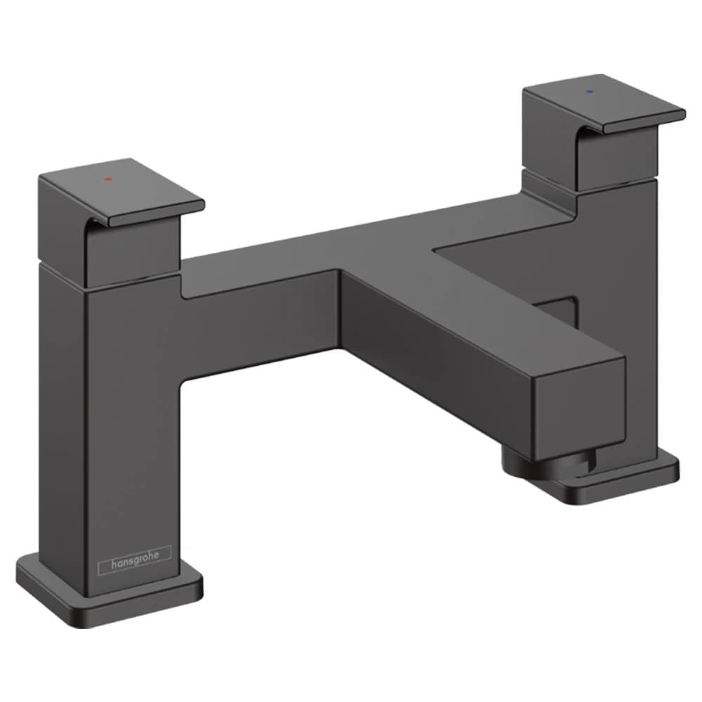 Hansgrohe Vernis Satin Siyah Shape 2-Delikli küvet kenarı banyo bataryası