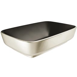 Kale Dove 2.0 60x40 Cm Mat Siyah-Platin Dikdörtgen Çanak Lavabo görsel 1