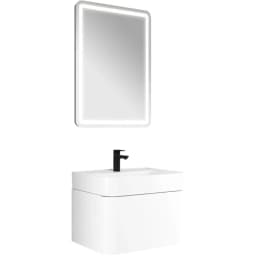 Kale Fold Pro 80 Cm Mat Beyaz Banyo Dolabı Takımı görsel 1
