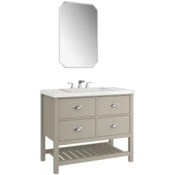 Kale Grandhome 100 Cm Mat Adaçayı Yeşili-Pallisandro Banyo Dolabı Takımı (Mat Krom Kulp) görsel 1