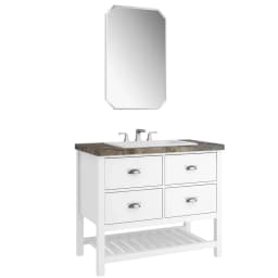 Kale Grandhome 100 Cm Mat Beyaz-Asteroid Banyo Dolabı Takımı (Mat Krom Kulp) görsel 1