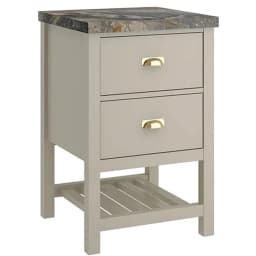 Kale Grandhome 55 Cm Mat Adaçayı Yeşili-Asteroid Yan Dolap (Parlak Altın Kulp) görsel 1