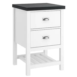Kale Grandhome 55 Cm Mat Beyaz-Ocean Black Yan Dolap (Mat Krom Kulp) görsel 1