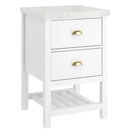 Kale Grandhome 55 Cm Mat Beyaz-Pallisandro Yan Dolap (Parlak Altın Kulp) görsel 1