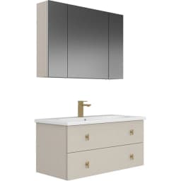 Orka Milazzo 100 Cm Calisto Banyo Dolabı Takımı (Altın Kulp) - 5008261 görsel 1