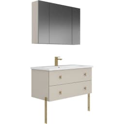 Orka Milazzo 100 Cm Calisto Banyo Dolabı Takımı (Altın Kulp) - 5008265 görsel 1