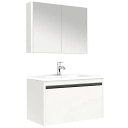 Kale Vista 100 Cm Mat Beyaz Lavabo Dolabı Takımı görsel 1
