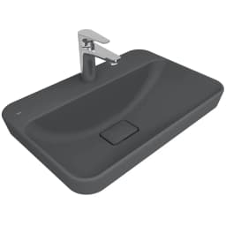 Kale Zero 2.0 60x40 Cm Mat Antrasit-Gri Yarı Gömme Dikdörtgen Lavabo görsel 1