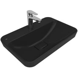 Kale Zero 2.0 60x40 Cm Siyah Yarı Gömme Dikdörtgen Lavabo görsel 1