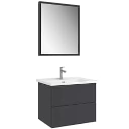 Kale Zeta 65 Cm Mat Antrasit Banyo Dolabı Takımı görsel 1
