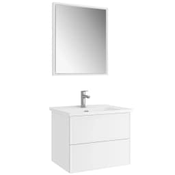 Kale Zeta 65 Cm Mat Beyaz Banyo Dolabı Takımı görsel 1